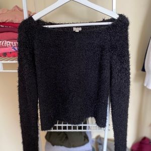 Furry black sweater